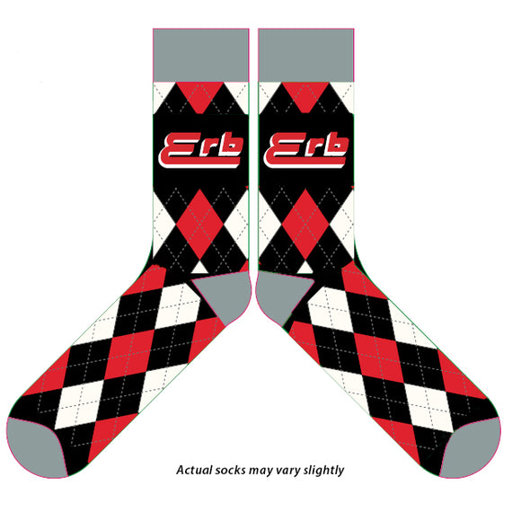 Custom-Knitted Crew Socks - Argyle
